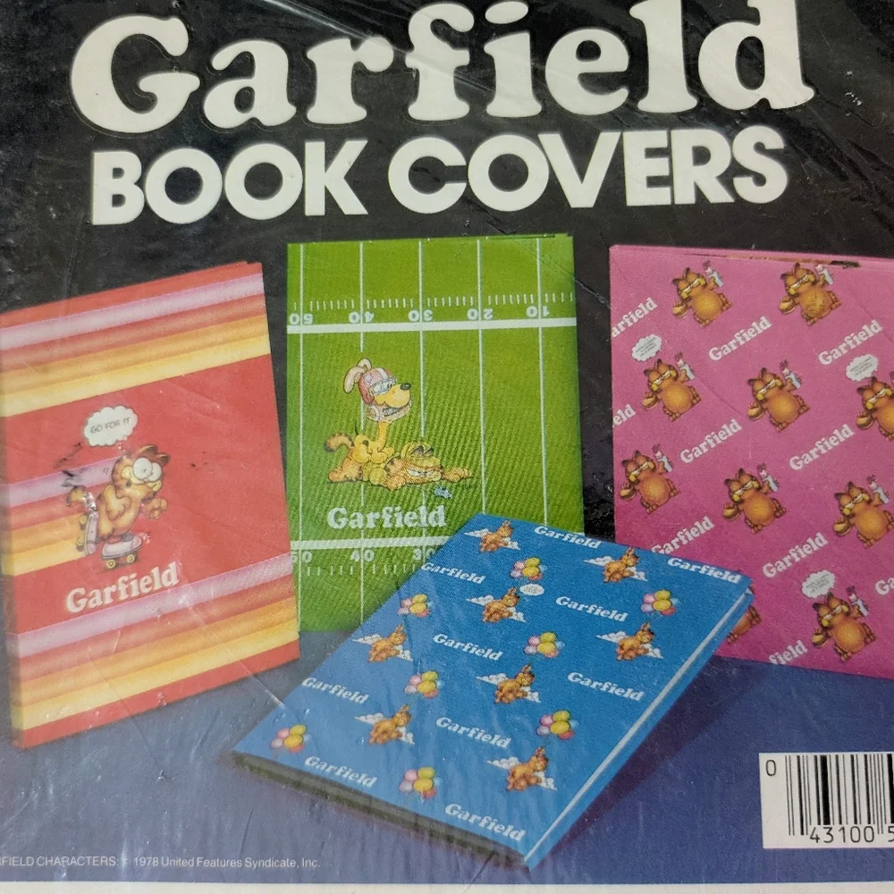 Vintage 80s Mead Garfield Book Covers 4 Pack (2 Sets)